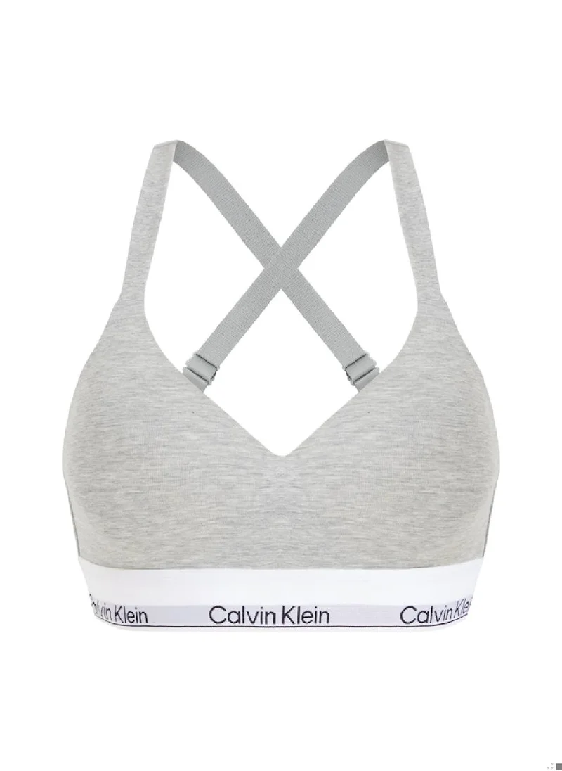 CALVIN KLEIN Women's Lift Bralette - Icon Cotton Modal - Cotton Blend, Grey