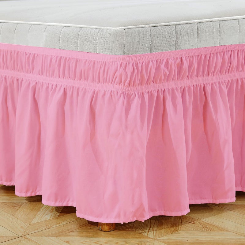 Drop 15Inch Supply Solid Color Export Solid Color Elastic Bed Skirt Elastic Ruffles - Image 1