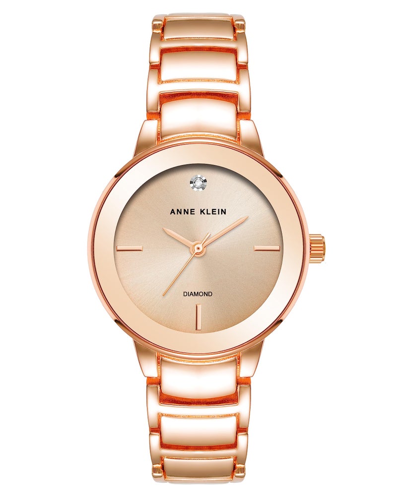 Anne Klein Women's Genuine Diamond Dial Bracelet Watch, AK/4188 - Image 1