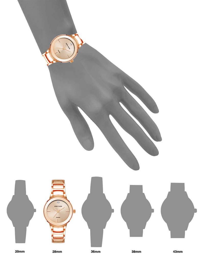 Anne Klein Women's Genuine Diamond Dial Bracelet Watch, AK/4188 - Image 2