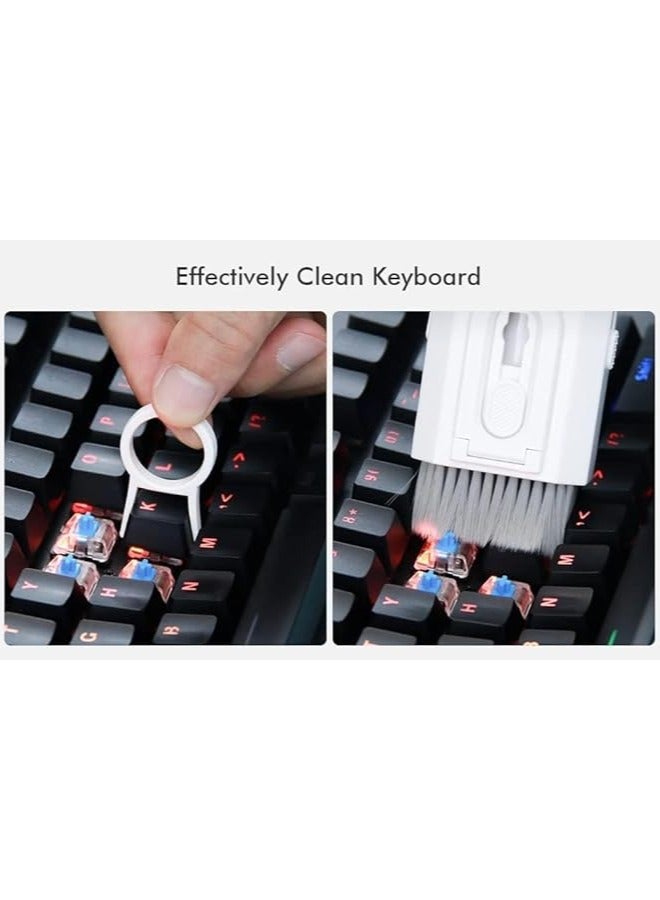 erorex 8 in 1 Keyboard Cleaning kit, Cleaner for Airpods, Earbuds, Headset, Laptop Cleaner with Brush Portable Electronics Keyboard Cleaning Tools, Cleaner Keycap Puller Kit (WHITE) - Image 4
