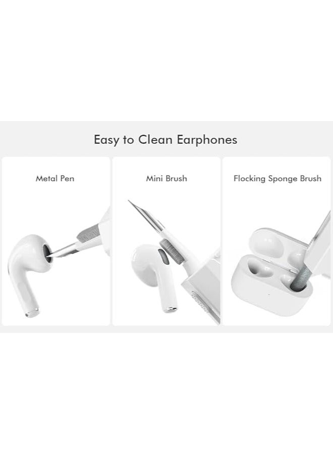 erorex 8 in 1 Keyboard Cleaning kit, Cleaner for Airpods, Earbuds, Headset, Laptop Cleaner with Brush Portable Electronics Keyboard Cleaning Tools, Cleaner Keycap Puller Kit (WHITE) - Image 5