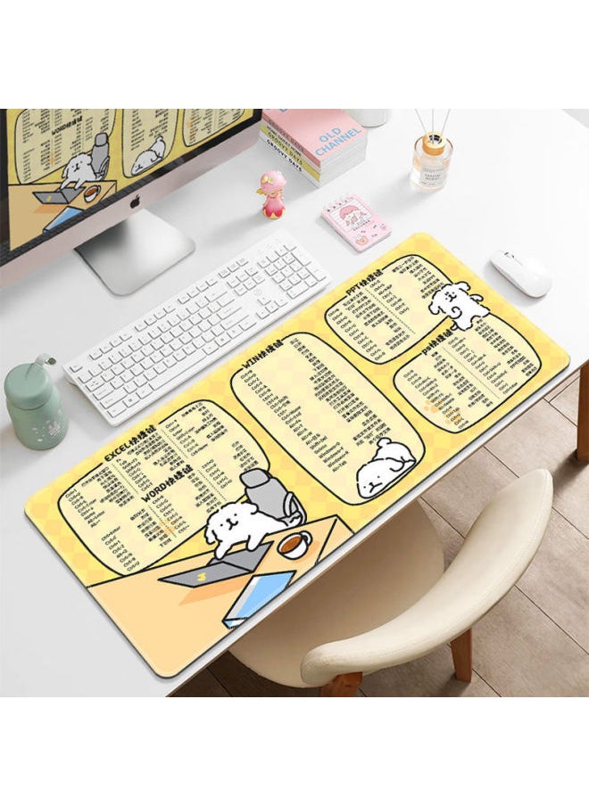 Home Office Desktop Extension Pad Laptop Keyboard Hand Pad Small Fresh Mouse Pad Shortcut Key Complete Book-Color:400x900mm3mm-Pattern:Yx-1071【everything Goes Smoothly And Everything You Encounter Is Sweet】