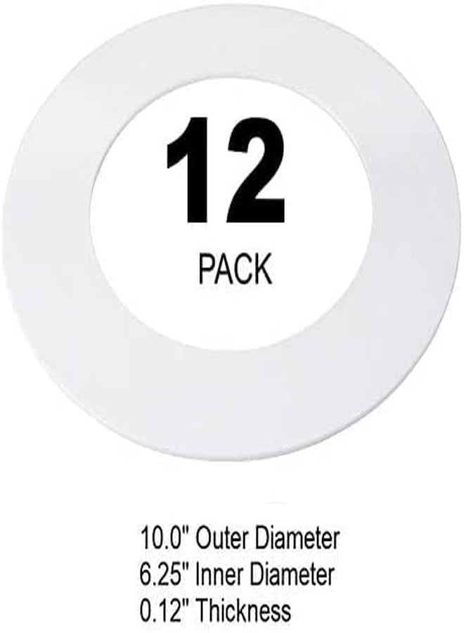 Lighting Labs LightingLabs 10 Inch Gloss White Goof Ring Cover for Recessed Lighting Trim - 12-Pack, Includes Easy Mounting Tape, Fix Ceiling Holes for Clean Lighting Installations - Image 3