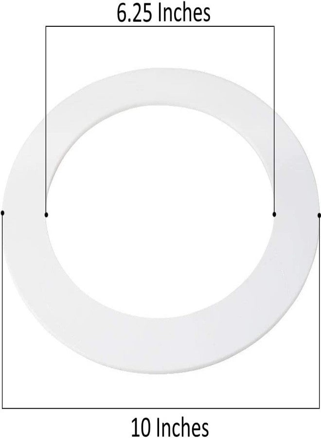 Lighting Labs LightingLabs 10 Inch Gloss White Goof Ring Cover for Recessed Lighting Trim - 12-Pack, Includes Easy Mounting Tape, Fix Ceiling Holes for Clean Lighting Installations - Image 4