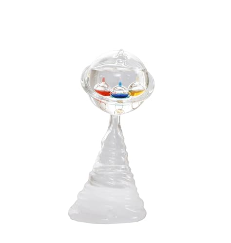 JINGYUE Galileo Thermometer and Fitzroy Storm Glass Weather Station with 4 Multi Colored Balls from 64F to 76F Gorgeous Gift for Family or Friends Present Home Office Indoor and Outdoor Dcor - Image 3