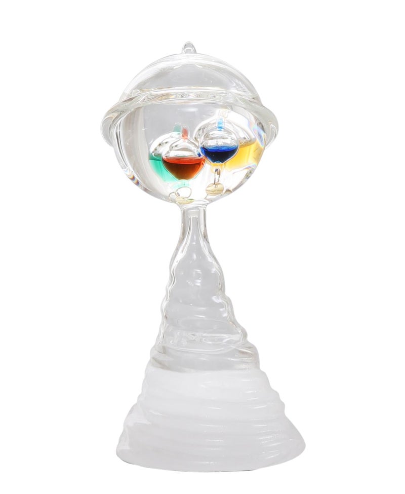 JINGYUE Galileo Thermometer and Fitzroy Storm Glass Weather Station with 4 Multi Colored Balls from 64F to 76F Gorgeous Gift for Family or Friends Present Home Office Indoor and Outdoor Dcor - Image 2
