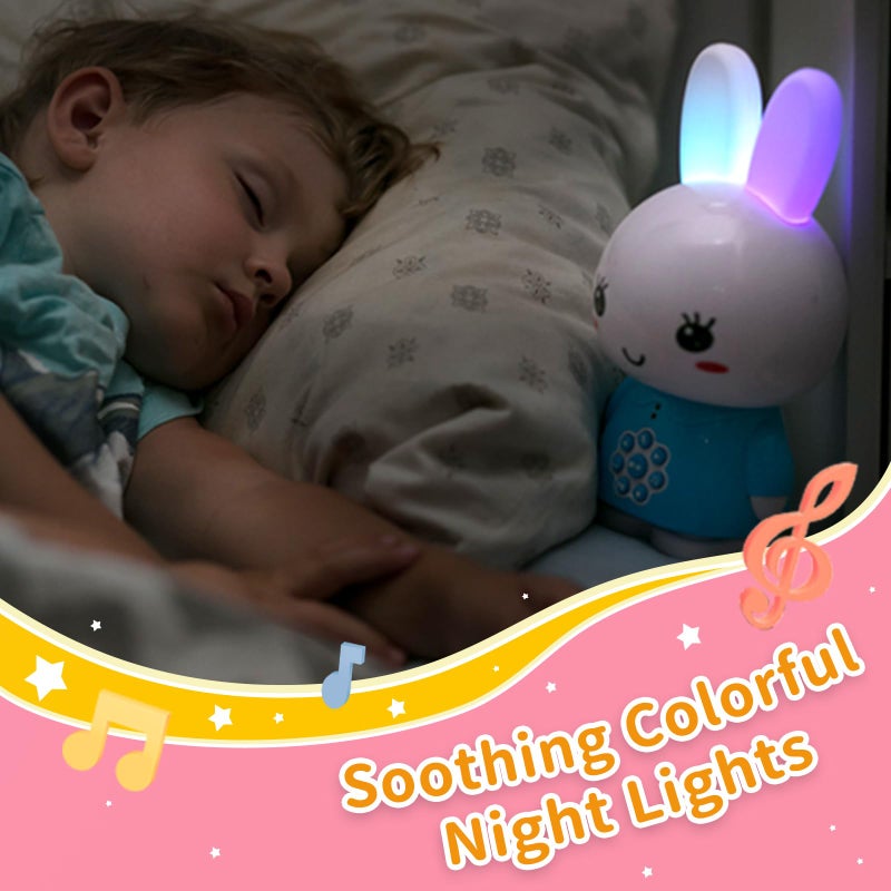 alilo Honey Bunny Kids Music Story Audio Player for Toddlers 1-5, Baby Boy Girl Easter Gifts, Pre-Loaded 16 Stories/48 Nursery Rhymes/12 Soothing Music, with Nightlight, Voice Recording - Image 5