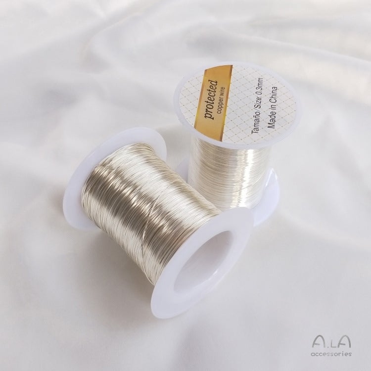 14K Gold-Filled Soft Copper Wire for DIY Jewelry silver 0.6mm 100 m/roll silver 0.6mm 100 m/roll