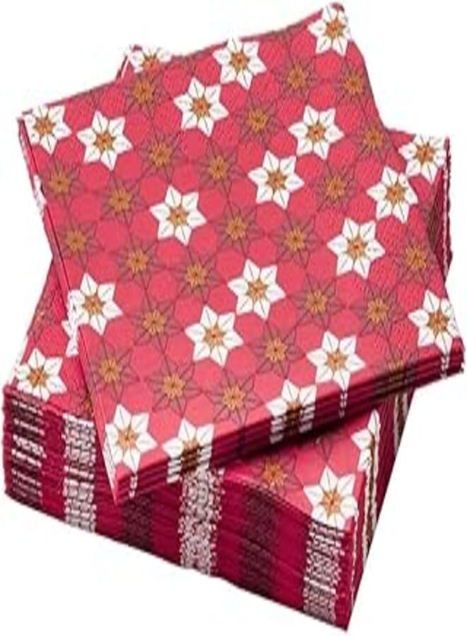 Paper Napkins, Red Floral,24x24 cm-VINTERFINT #2