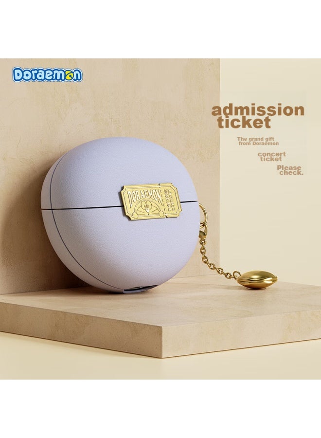 Rock Doraemon Huawei Freeclip Protective Case, Wireless Bluetooth Earphone Case, Storage Box, Shockproof, Dustproof, Leather Cover, Starlight Purple - Image 2
