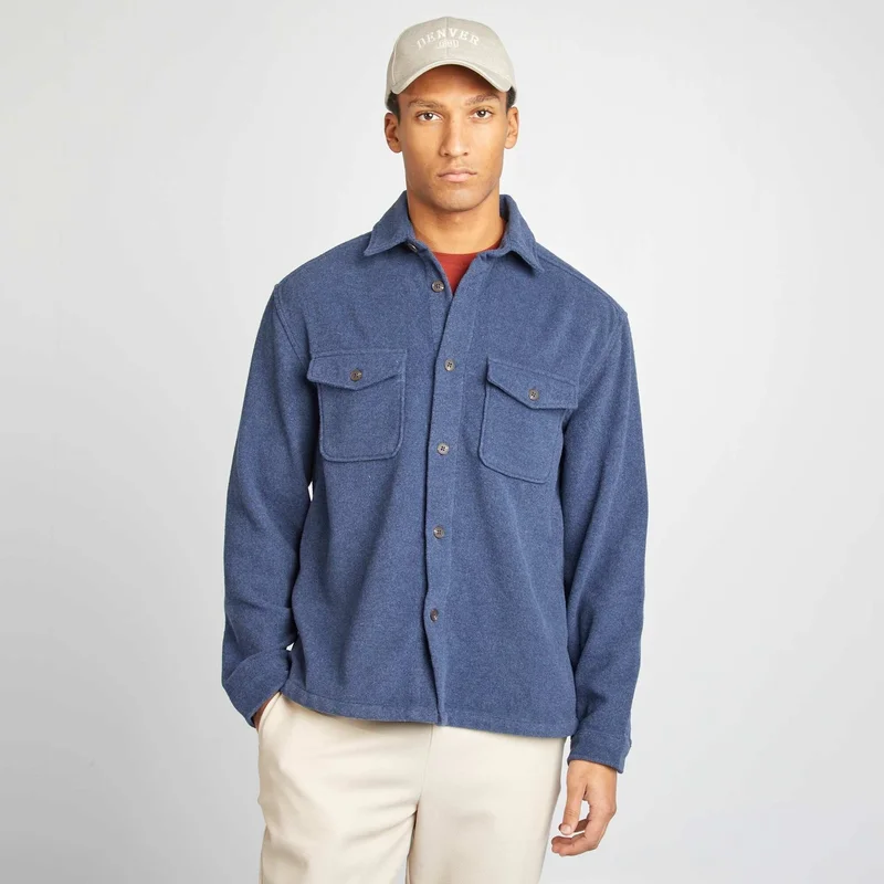 كيابي قميص فلاني أزرق