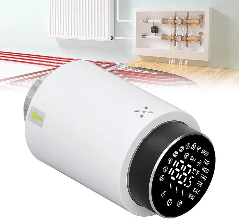 Smart Thermostatic Radiator Valve 7 Day Programmable TRV With Child Lock White - Image 2