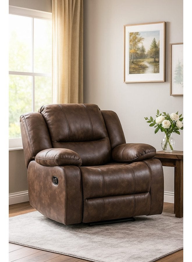 هاوزيت كرسي استرخاء بثلاث حركات، بني، عرض 90×طول 80×ارتفاع 100 سم 