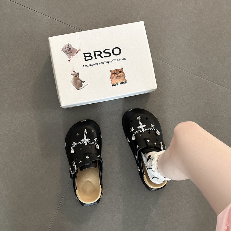 Women's EVA Thick-Soled Closed-Toe Slip-On Sandals Breathable Anti-Slip Summer - Image 1