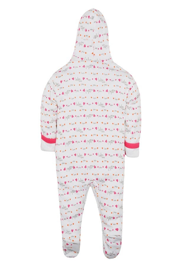 Magic Town Kid's Cotton Solid Sleepsuit (Pack of 2) (MGT_SH_1001_Dark Pink_Newborn) - Image 3