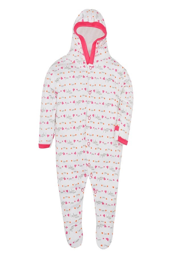 Magic Town Kid's Cotton Solid Sleepsuit (Pack of 2) (MGT_SH_1001_Dark Pink_Newborn) - Image 2