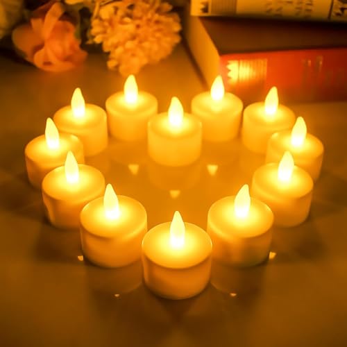 DECOVAA Flameless LED Tealight Candles, Battery Operated Smokeless Decorative Tea Lights for Home, Diwali, Wedding, Party & Festival Decoration (Warm White, Pack of 30) - Image 1