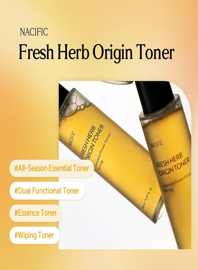 NACIFIC مجموعة NACIFIC Fresh Herb Origin الثلاثية (تونر 150 مل، سيروم 50 مل، كريم 50 مل) 82% ماء زهرة البابونج، مرطب، نياسيناميد، مسام، سيبيكال، برتقال - Image 2