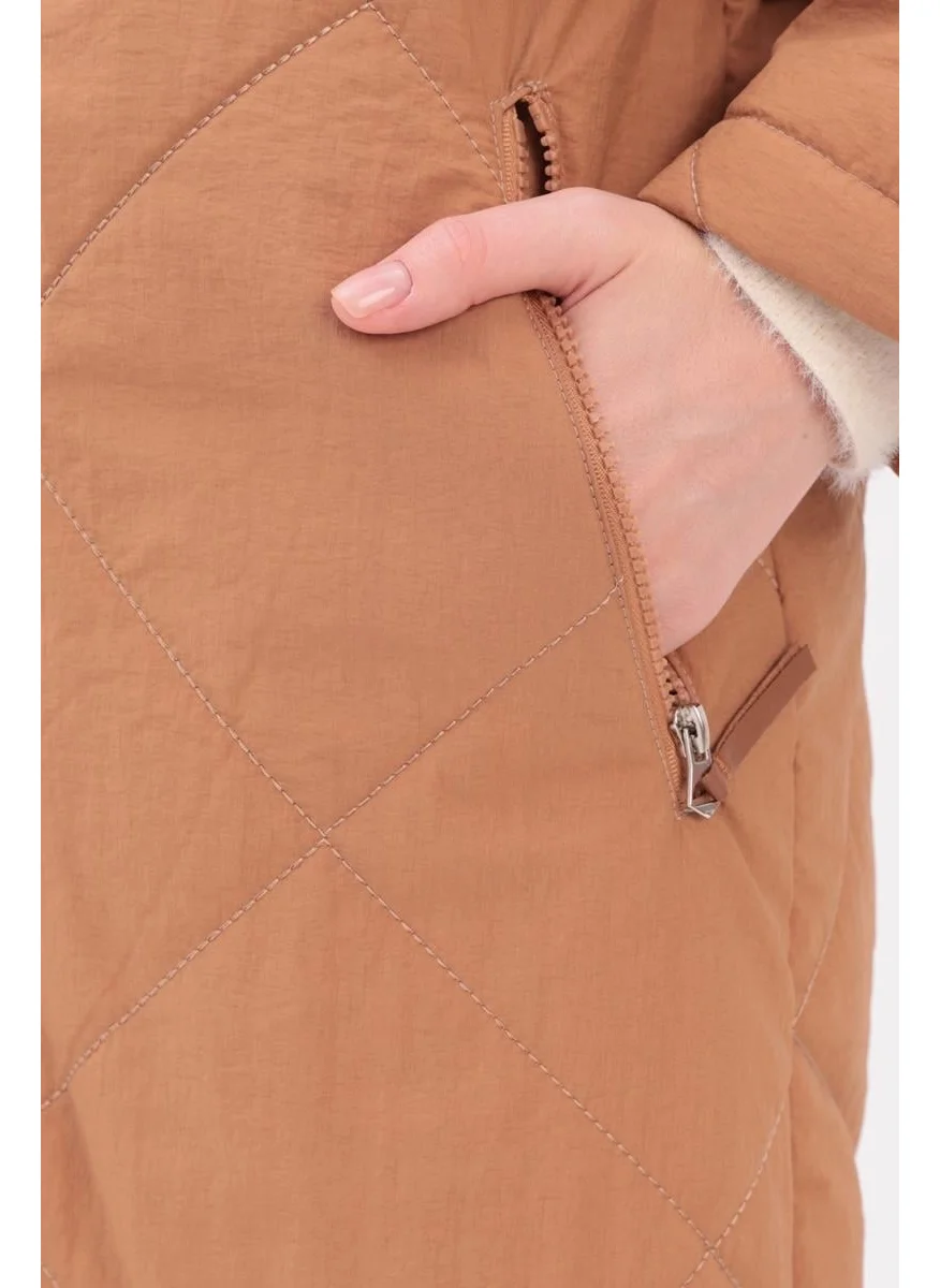 Allday Soil-Hooded Quilted Coat