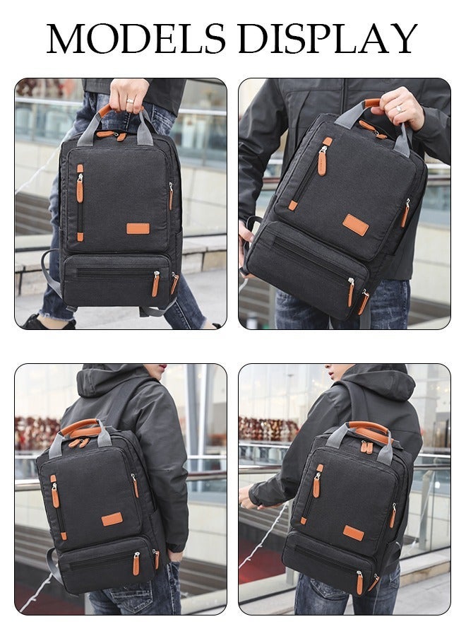 DUNISO Anti theft travel backpack, business laptop backpack, men's backpack, durable waterproof college student backpack (black) - Image 3