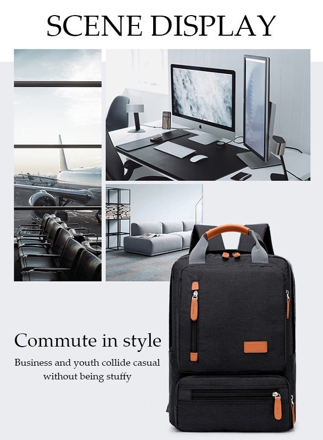 DUNISO Anti theft travel backpack, business laptop backpack, men's backpack, durable waterproof college student backpack (black) - Image 5