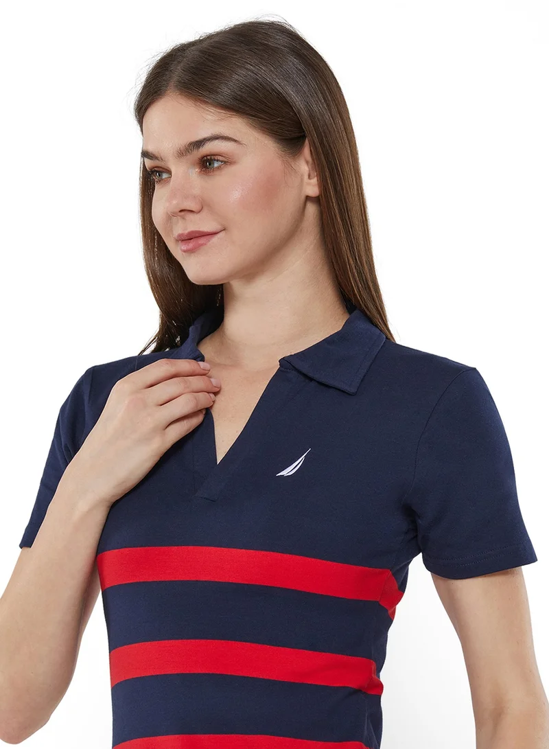 NAUTICA Striped Polo Dress