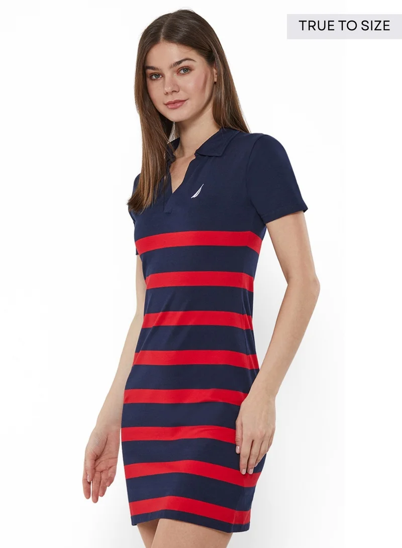 NAUTICA Striped Polo Dress
