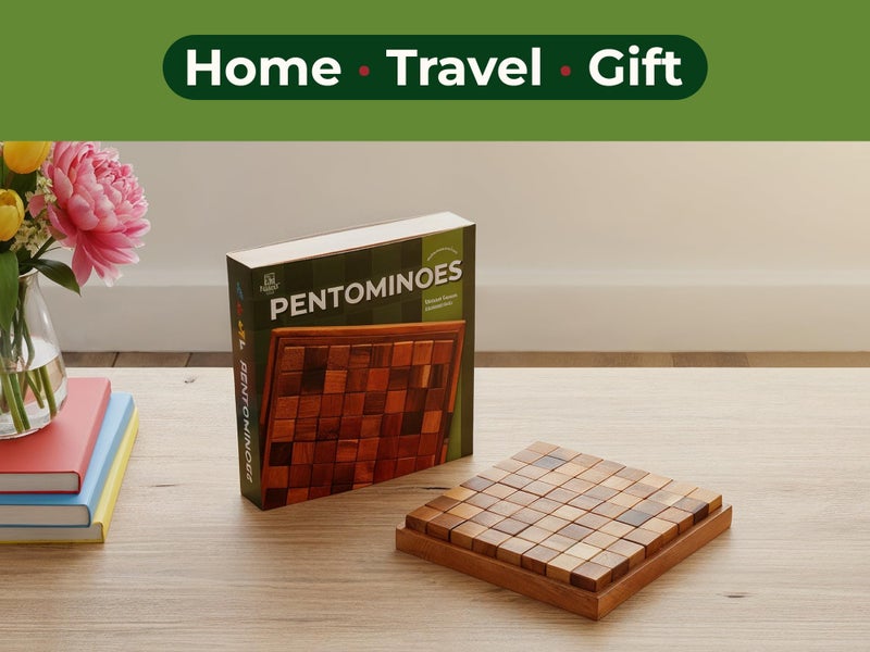 Bsiri Pentominoes Board Logic Puzzle Desk Toys Brain Games Cube Magic Educational Teaser Challenging Gift Intelligence Mind Kids Wooden Strategy Christmas Supplies Box Master Smart Boy Classroom - Image 4