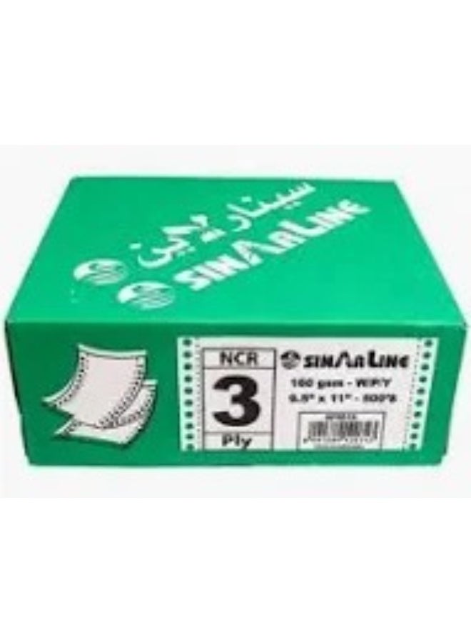 ورق طباعة سينارلاين ثلاثي الطبقات 160 جرامًا للمتر المربع - ورق متصل 9.5 بوصة × 11 بوصة، 500 ورقة (ورق طباعة متعدد الأغراض عالي الجودة)