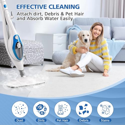 LINNIW 8 Pack Replacement Steam Mop Pads Compatible for PurSteam ThermaPro 10-in-1 - Image 3
