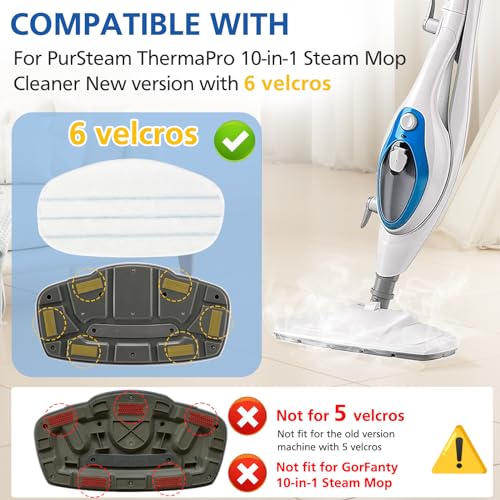 LINNIW 8 Pack Replacement Steam Mop Pads Compatible for PurSteam ThermaPro 10-in-1 - Image 4