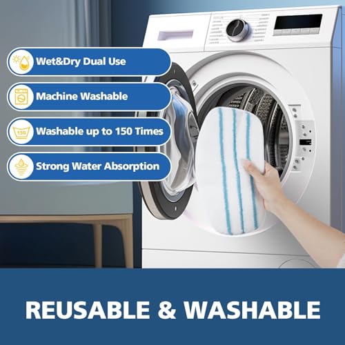LINNIW 8 Pack Replacement Steam Mop Pads Compatible for PurSteam ThermaPro 10-in-1 - Image 5