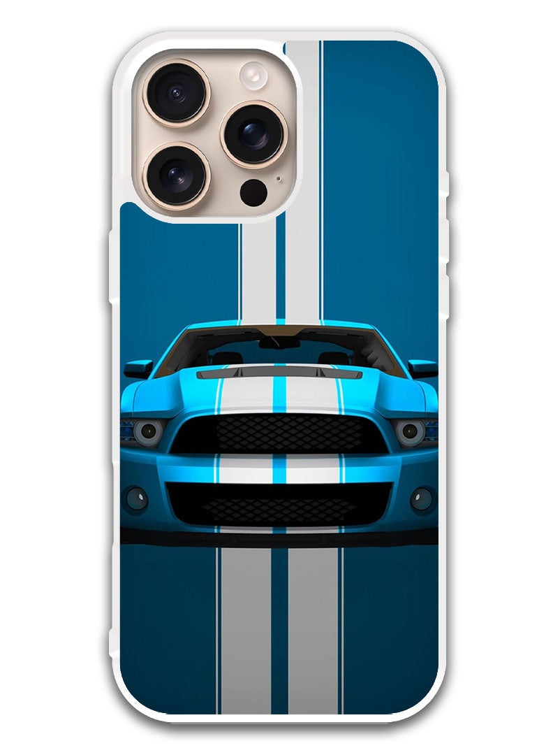 Theodor Protective Case Cover For APPLE IPHONE 16 Pro Car (9) (White Bumper) - Image 1