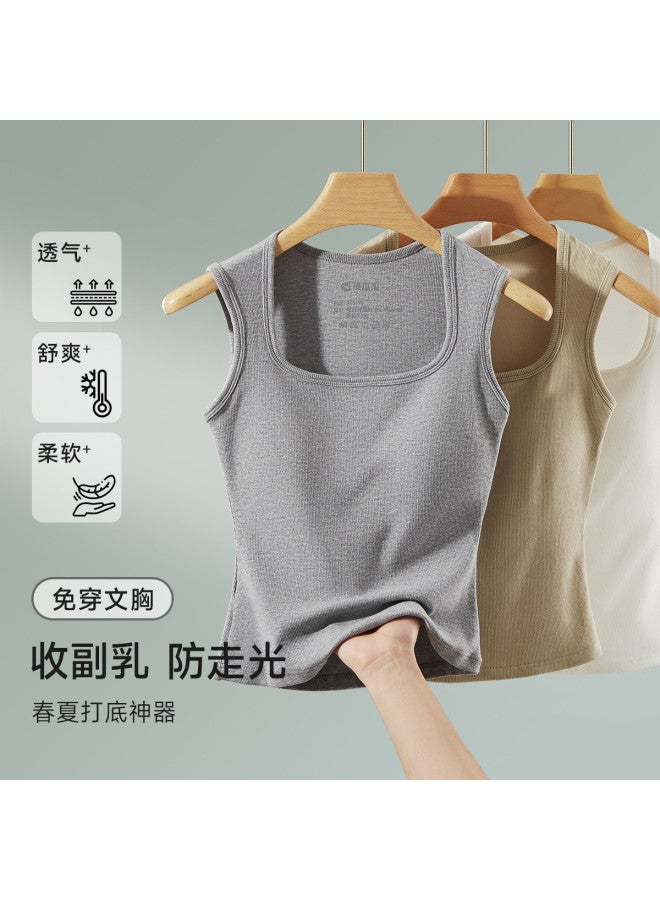 Top melon Padded Women'S Basic Camisole, Versatile High-Elasticity Slim-Fit Tank Top For Layering Or Outerwear - Image 2