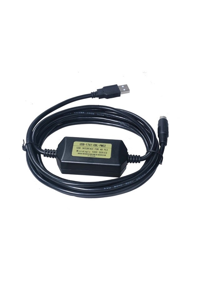 Washinglee كابل برمجة USB لسلسلة AB Micrologix 1000 1100 1200 1400 1500، لاستبدال 1761-CBL-PM02، بطول 6 أقدام - Image 1