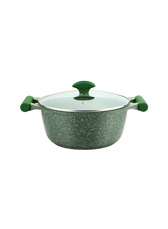 Prestige Granite Non-Stick Aluminium Sauce Pan With Lid Green - Image 1