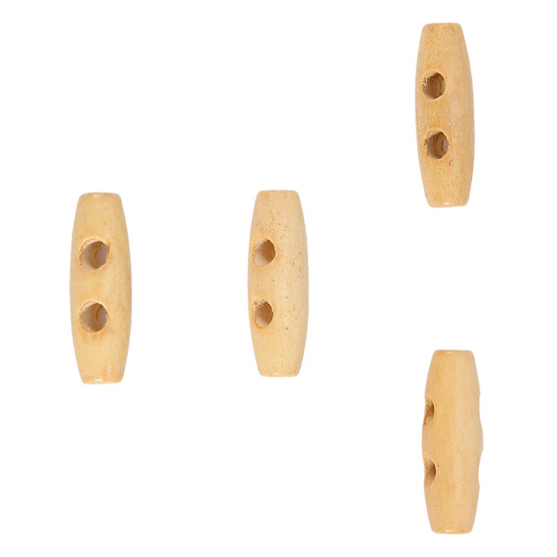 50pcs/Lot Button Wooden 2 Holes Coat Duffle Toggle Wood Horn Sewing Knitting Buttons 30mm - Image 5
