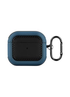 Case Cover For AirPods 3 Leather Texture Earphone Protective Case Black Blue