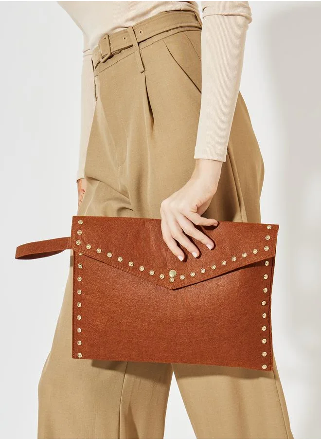 Styli Studded Envelope Style Handbag