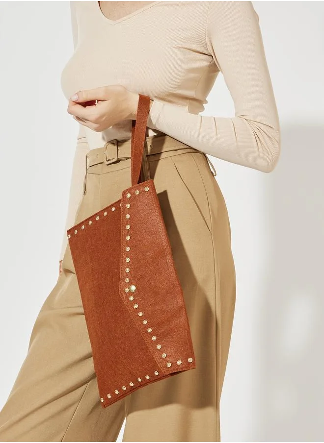 Styli Studded Envelope Style Handbag