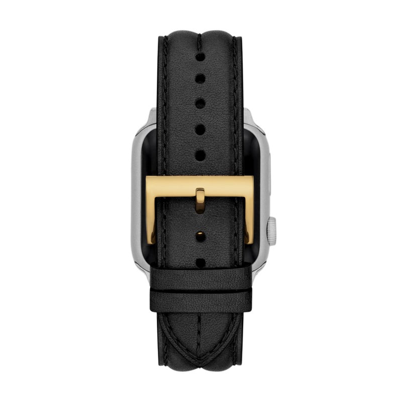 Tory Burch سوار توري بورش النسائي كيرا باللون الأسود من الجلد لساعات آبل® (الموديل: TBS0107E) - Image 4