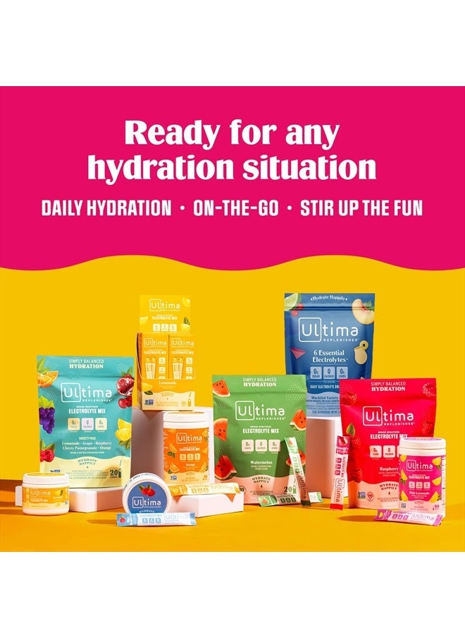 Ultima Replenisher - Daily Electrolyte Drink Mix – Lemonade, 90 Servings – Hydration Powder with 6 Key Electrolytes & Trace Minerals – Keto Friendly, Vegan, Non-GMO & Sugar-Free Electrolyte Powder - Image 1