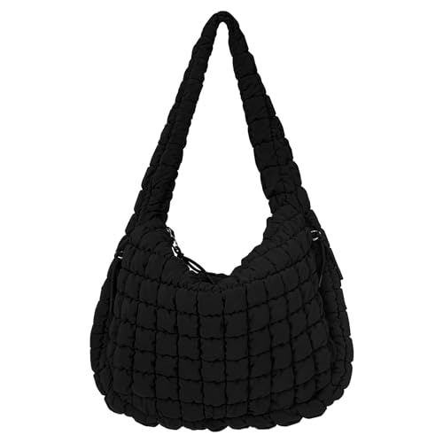 Juoxeepy Quilted Tote Bag Large Quilted Carryall Puffer Shoulder Bag Lightweight Puffy Padding Hobo Bags Puffy Bags - Image 1