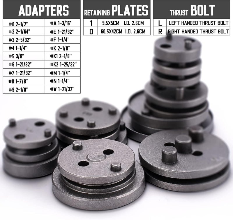 Hetkrishi Set 22-Piece, Heavy Duty Caliper Piston Compressor, Magnetic Caliper Wind Back Tool, For Brake Pad Replacement, Fit Most American, European, Japanese Cars - Image 3