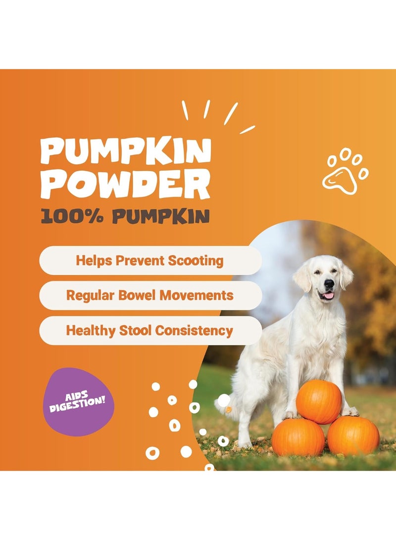 Pets Purest Pumpkin Powder for Dogs - 250g 100% Pure Pumpkin Powder Dog Food Topper, Naturally Rich in Prebiotics & Fibre for Dogs Gut Health & Healthy Stools - Image 3