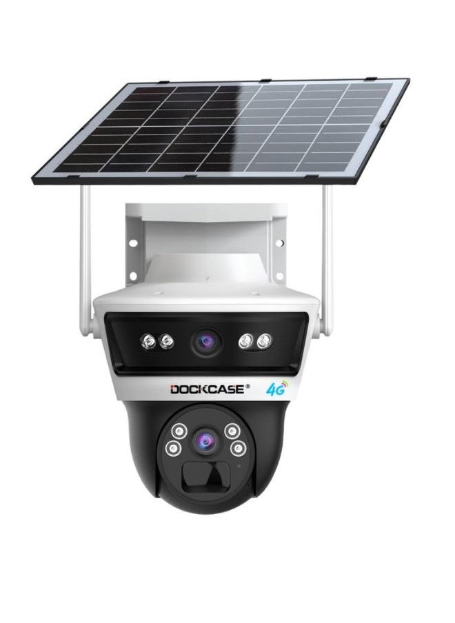 DOCKCASE 4G Security Solar 3mp Dual-Lens, 4G PTZ Outdoor Camera  - Image 1