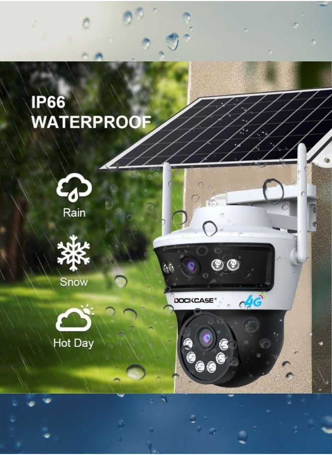 DOCKCASE 4G Security Solar 3mp Dual-Lens, 4G PTZ Outdoor Camera  - Image 4