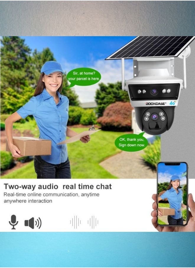 DOCKCASE 4G Security Solar 3mp Dual-Lens, 4G PTZ Outdoor Camera  - Image 5