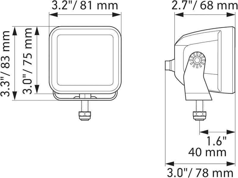 Hella LED Series 3.2 Inch Cube Kit - High Beam Off-Road LED Spotlight with Wiring Harness - Image 5